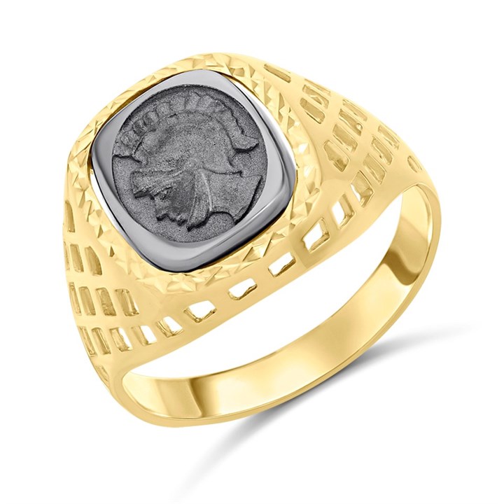 9ct Gold Gentleman's Haematite Intaglio Signet Ring - R3851