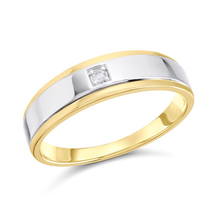 9ct Gold Two Colour  Diamond Ring - R3930
