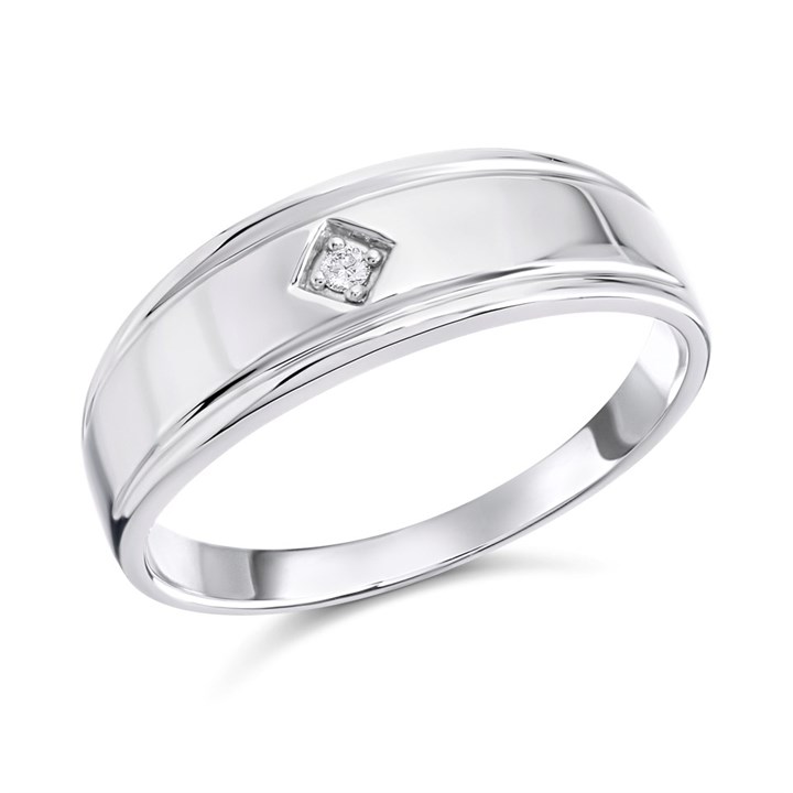 9ct White Gold Diamond Ring - R3932