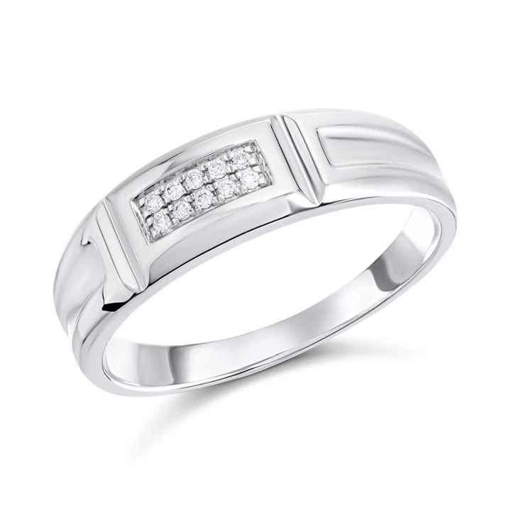 9ct White Gold Pave Set Diamond Ring - R3933