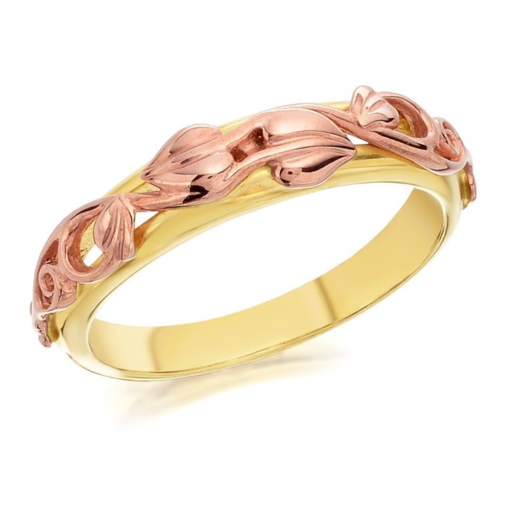 Clogau 9ct Yellow And Rose Gold Tree Of Life Ring - R4814