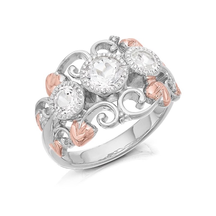 Clogau Silver And Rose Gold Tree Of Life Ring - R48154
