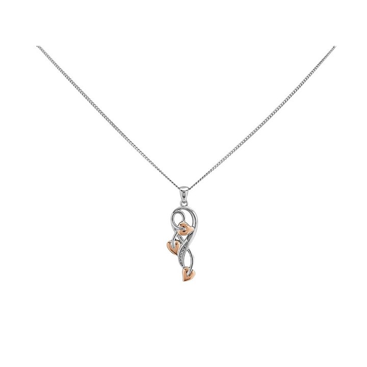 Clogau Silver And 9ct Rose Gold Tree Of Life Necklace - R48158