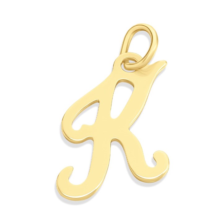 9ct Gold Bold Script Initial K - R50105