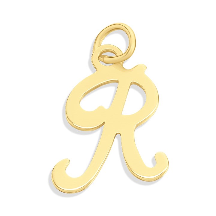 9ct Gold Bold Script Initial R - R50112