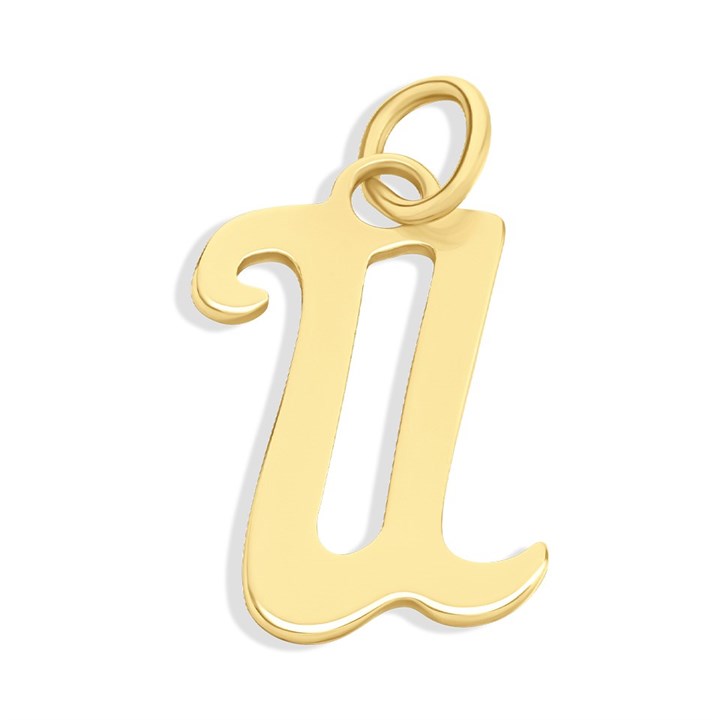 9ct Gold Bold Script Initial U - R50115