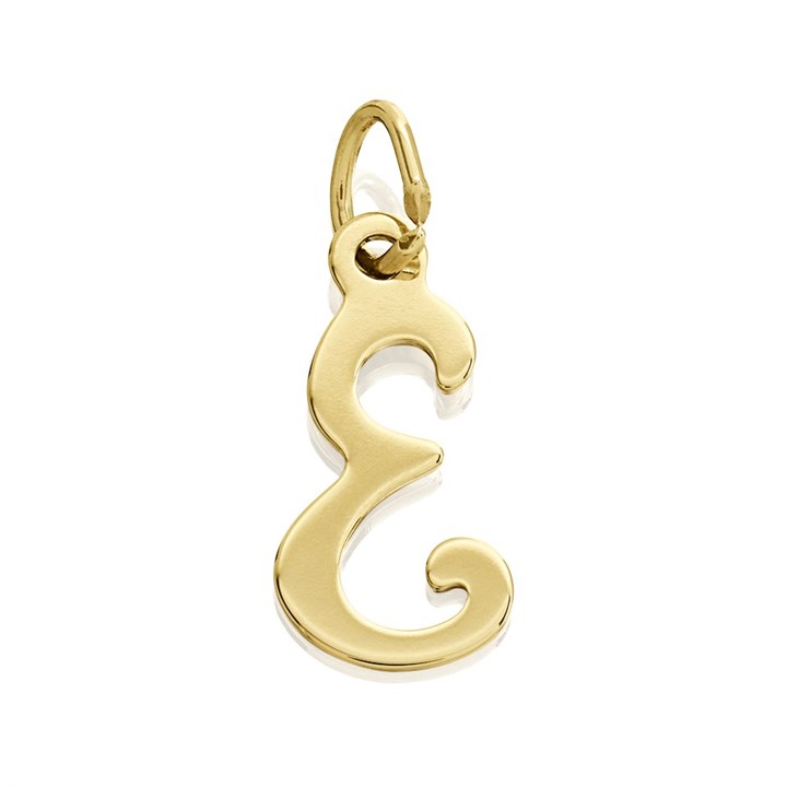 9ct Gold Initial E Pendant - R5099