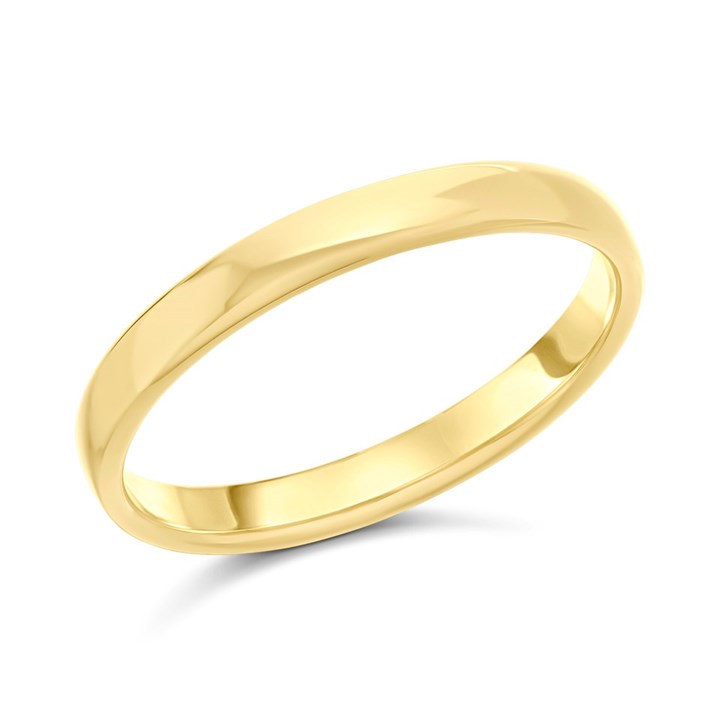 9ct Gold Soft Court Wedding Ring - 2.5mm - R5262