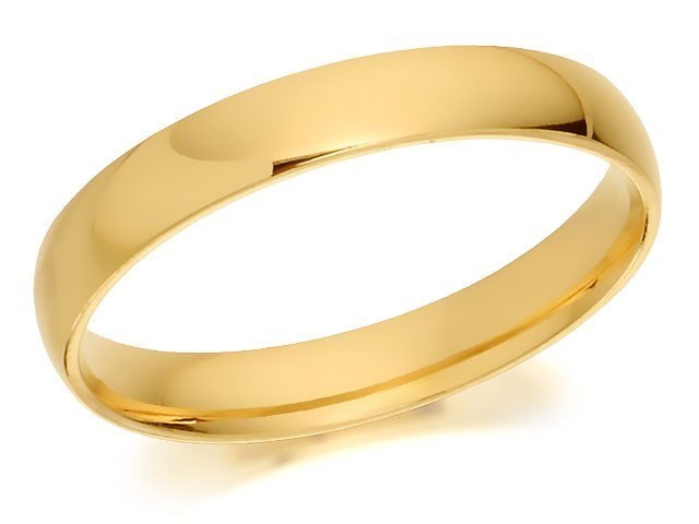 9ct Gold Heavyweight Court Wedding Ring - 3mm - R5273