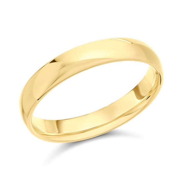 9ct Gold Extra Heavyweight Court Wedding Ring - 4mm - R52849