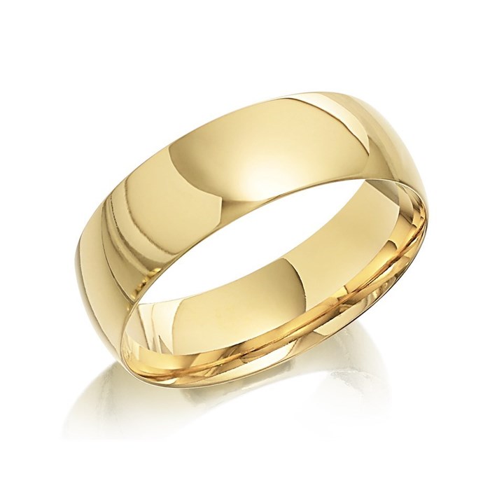 9ct Gold Extra Heavyweight Court Wedding Ring - 8mm - R5288
