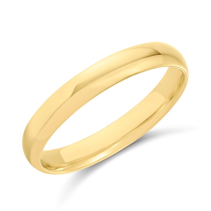 14ct Gold Court Wedding Ring - 3mm - R56973