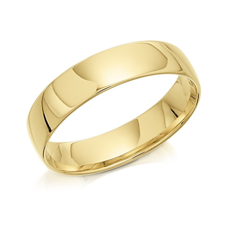 9ct Gold Court Wedding Ring - 5mm - R5715