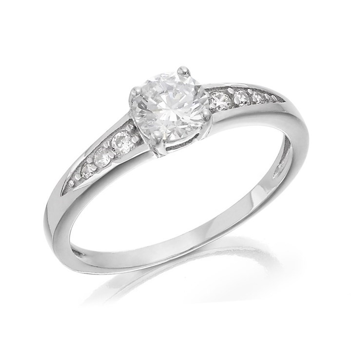 9ct White Gold Cubic Zirconia Ring - R5948