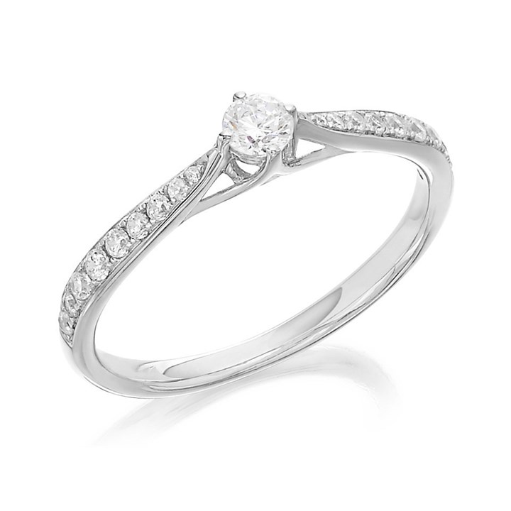 9ct White Gold Cubic Zirconia Ring - R5951