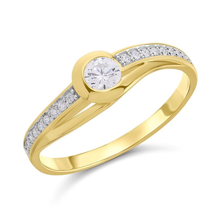 9ct Gold Cubic Zirconia Ring - R5982
