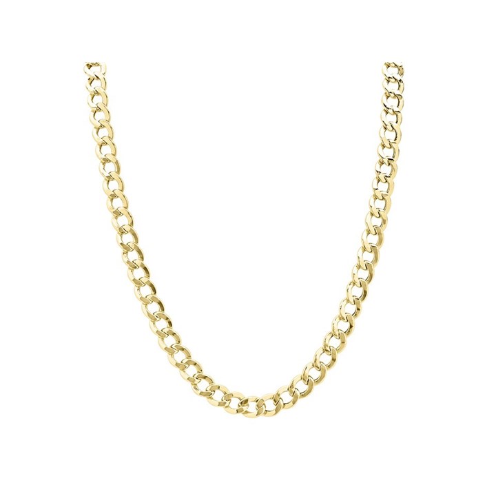 Aureus Sterling Silver & 9ct Bonded Gold Curb Chain - 18in - R6002