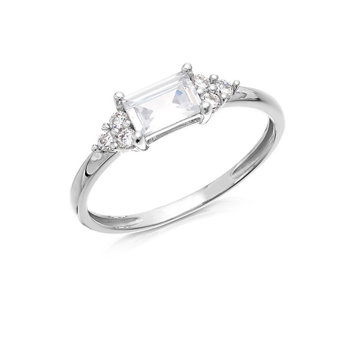 9ct White Gold Cubic Zirconia Ring - R6557