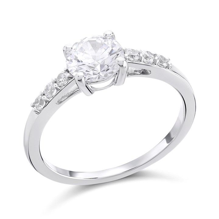 9ct White Gold Cubic Zirconia Ring - R6567