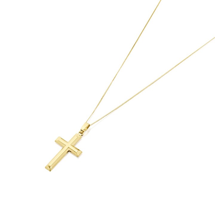 9ct Gold Cross and Chain - R6613