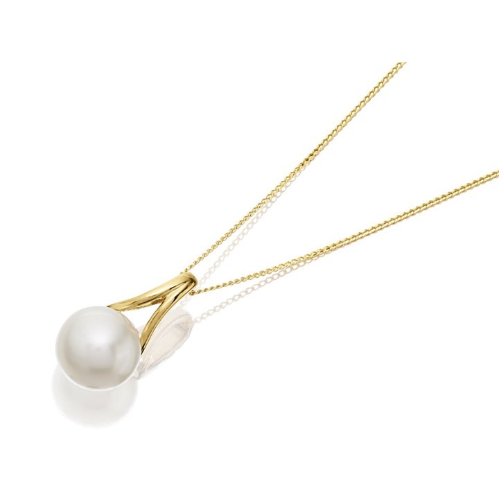 9ct Gold Freshwater Pearl Double Loop Necklace - R7735