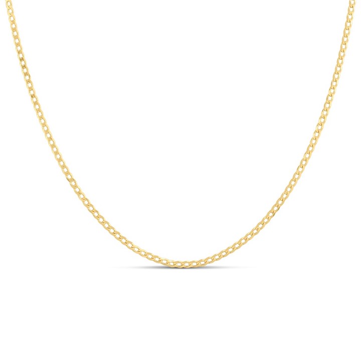 9ct Gold 22in Solid Flat Curb Chain - R9030