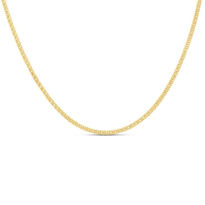 9ct Gold Hollow Double Curb Chain 22in - R9039