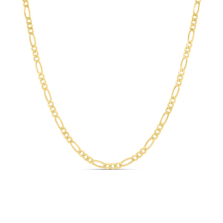 9ct Gold 3.2mm Wide Figaro 22in Necklace - R9116
