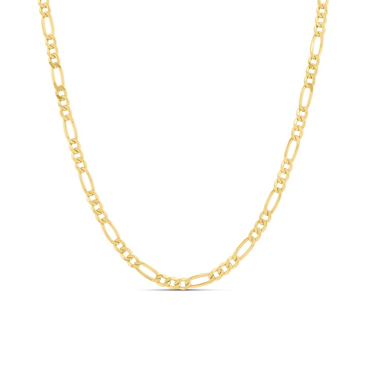 9ct Gold 4mm Wide Figaro 22in Necklace - R9119