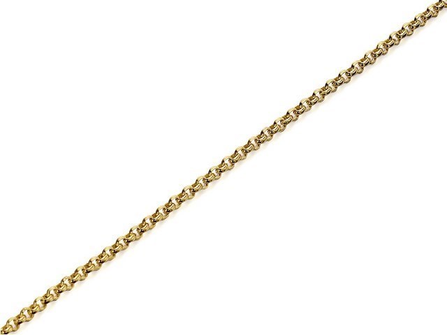 9ct Gold 2mm Wide Round Solid Belcher Chain - 20in - R9307