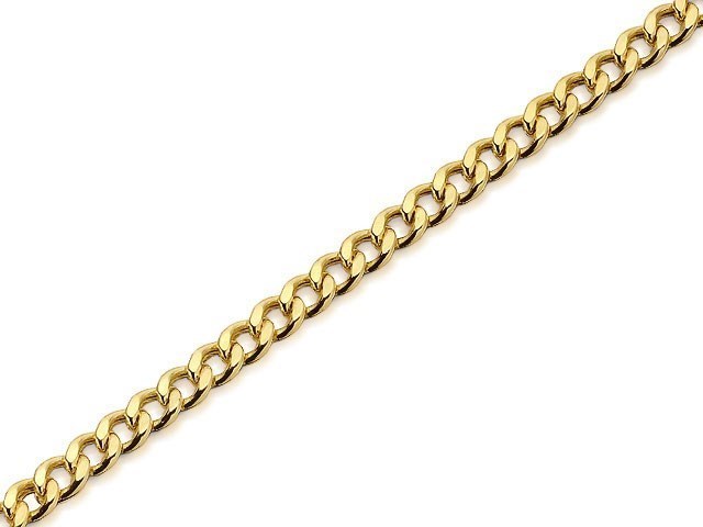 9ct Gold 2mm Wide Hollow Curb Chain - 18in - R9387
