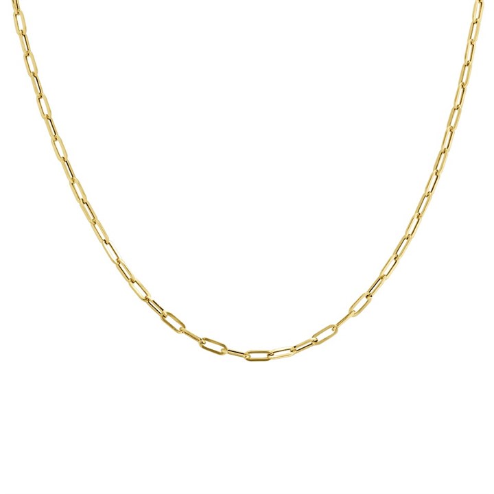 9ct Gold 2.3mm Wide Paper Link Chain - 18in - R9462