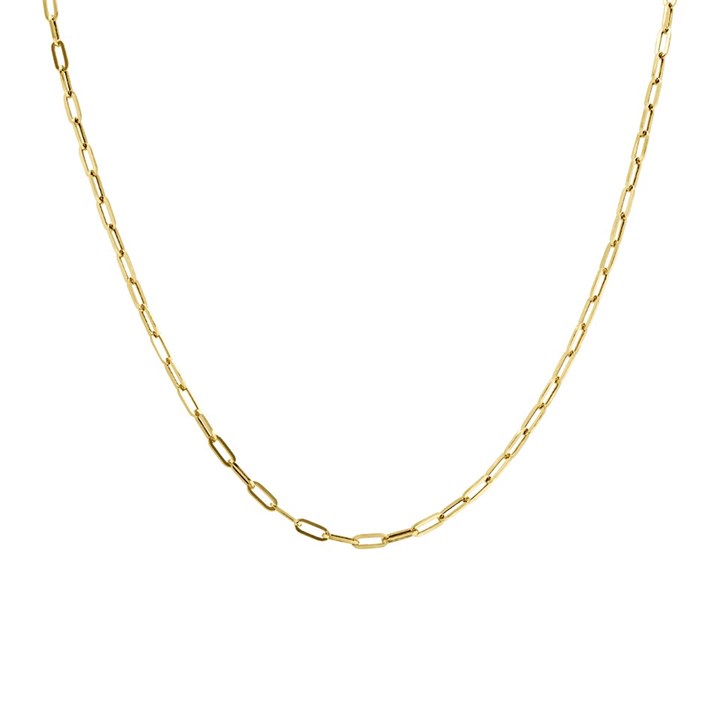 9ct Gold 2.3mm Wide Paper Link Chain - 22in - R9464