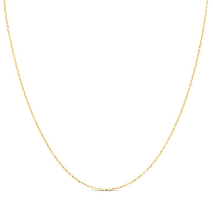9ct Gold 18in Diamond Cut Solid Trace Chain - R9488