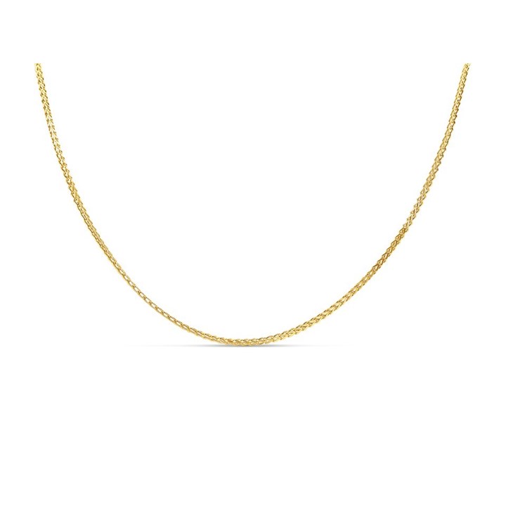 9ct Gold 1mm Wide Franco Chain - 18in - R9528