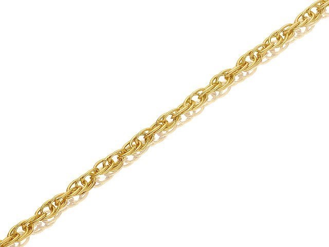 9ct Gold 1mm Wide Solid Prince Of Wales Chain - 16in - R9762