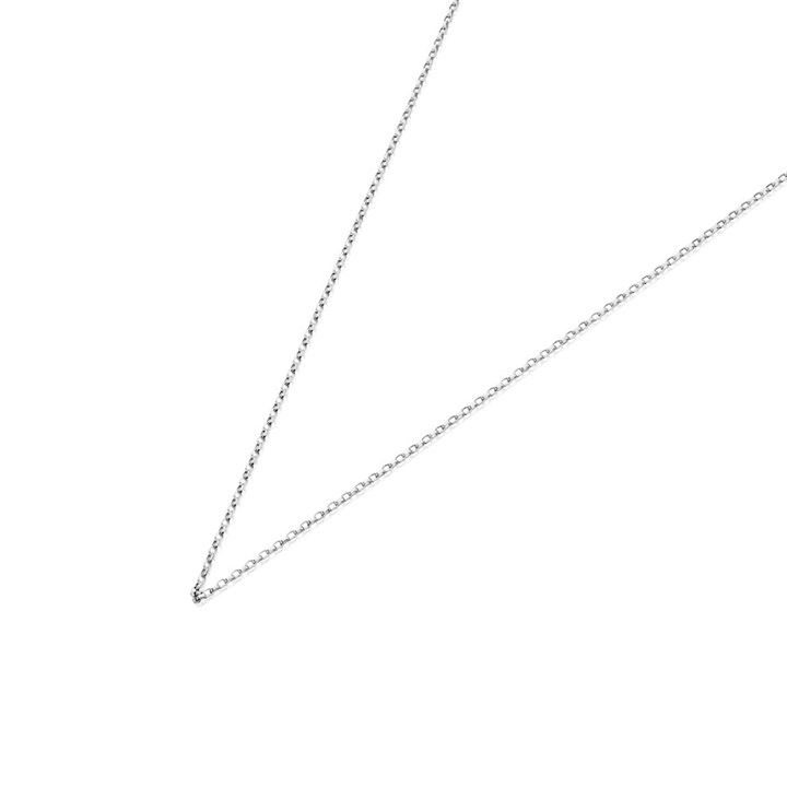 9ct White Gold 1mm Wide Diamond Cut Belcher Chain - 20in - R9827