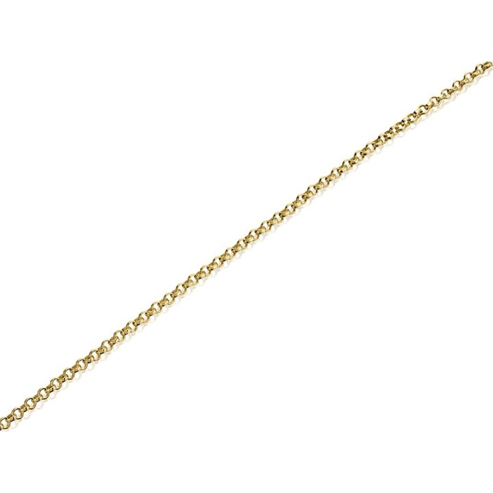 9ct Gold 2mm Wide Round Solid Belcher Chain - 22in - R9837