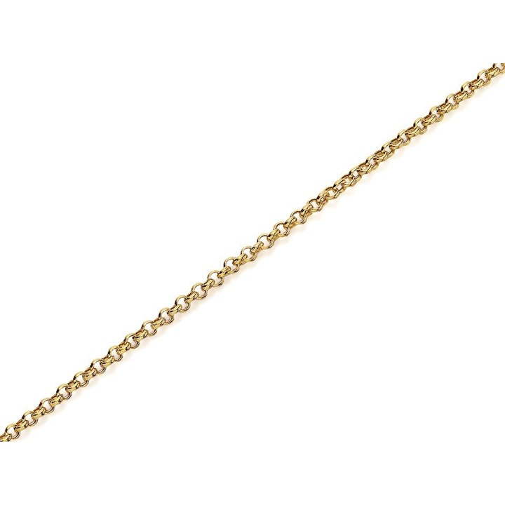 9ct Gold 1mm Wide Round Hollow Belcher Chain - 18in - R9841