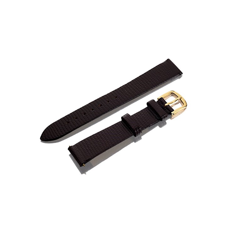 Dark Brown Calfskin Leather Watch Strap - 16mm - S1004