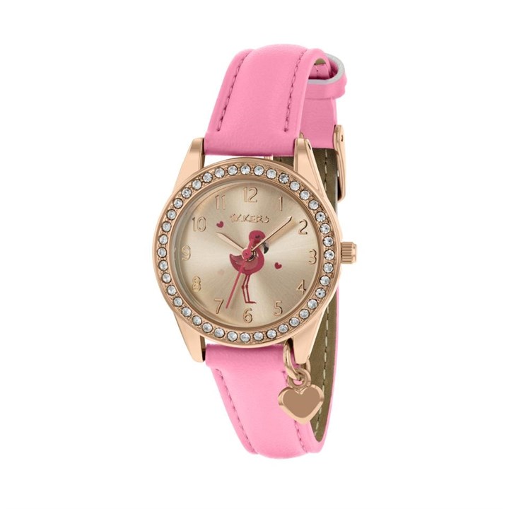 Tikkers TK0188 Flamingo Pink Strap Children's Watch - W01146