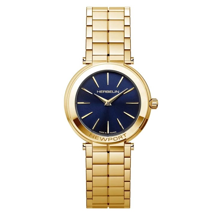 Herbelin 16922BP15 Newport Slim Gold Tone Bracelet Watch - W03108