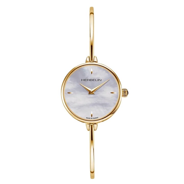 Herbelin 17206BP19 Fil Gold Tone Bangle Watch - W03109