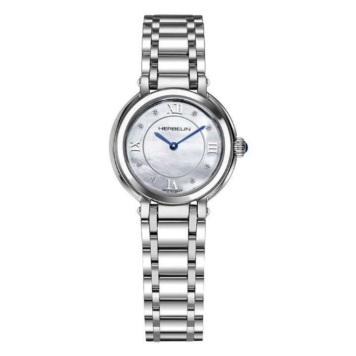 Herbelin 17430B59 Galet Stone Set Bracelet Watch - W03113