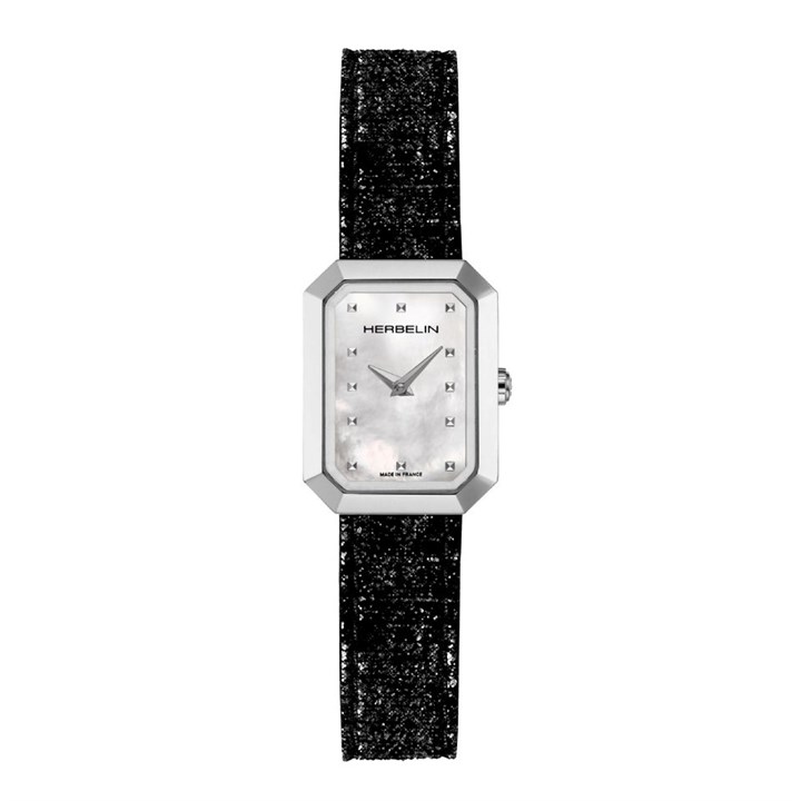Herbelin 17446AP19 Octagone Black Leather Strap Watch - W03117