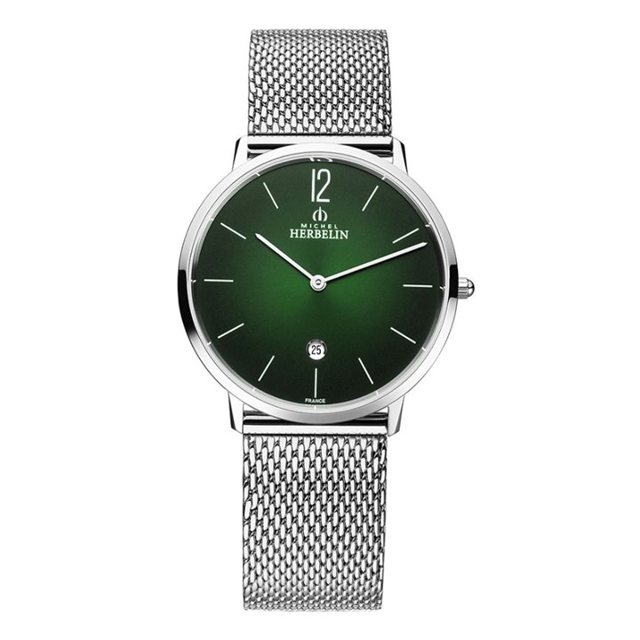 Herbelin 19515AP16B City Green Dial Mesh Bracelet Watch - W03127