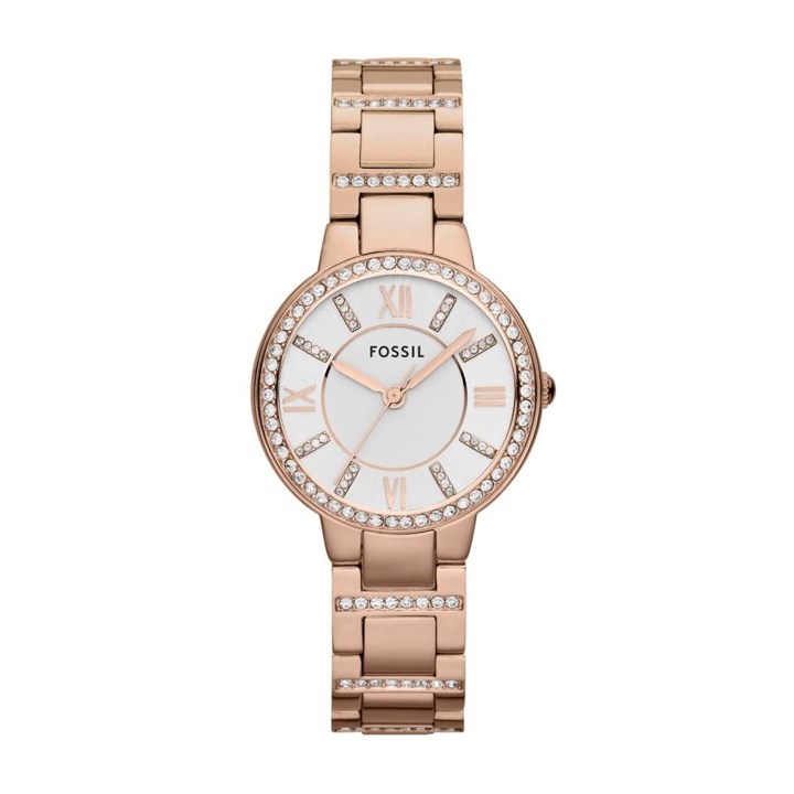 Fossil ES3284 Virginia Rose Gold Plated Stone Set Bracelet Watch - W0794