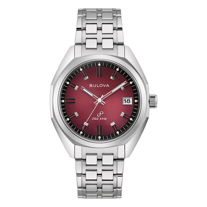 Bulova Jet Star 96B401 Red Dial Bracelet Watch - W09358