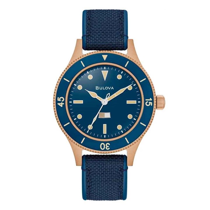 Bulova Archive Series 98A325 MIL-SHIPS Blue Watch - Special Edition - W09374