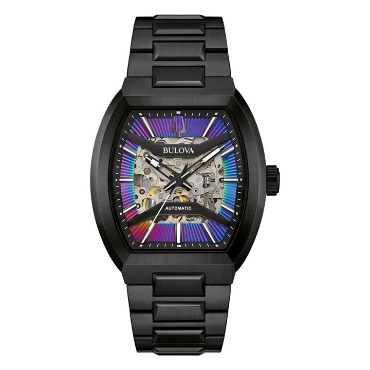 Bulova 98A320 Maquina Automatic Black IP Bracelet Watch - W09376